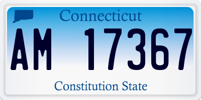 CT license plate AM17367
