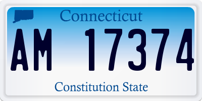 CT license plate AM17374