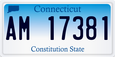 CT license plate AM17381