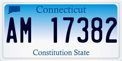CT license plate AM17382
