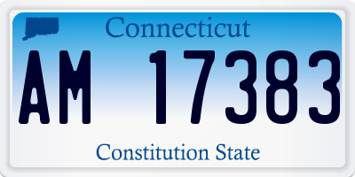 CT license plate AM17383