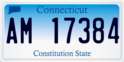 CT license plate AM17384