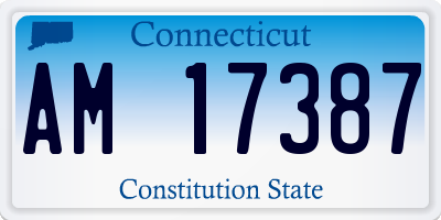 CT license plate AM17387
