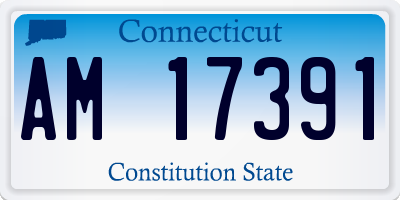CT license plate AM17391