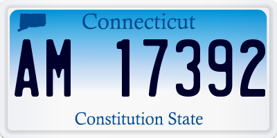 CT license plate AM17392