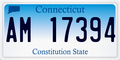 CT license plate AM17394