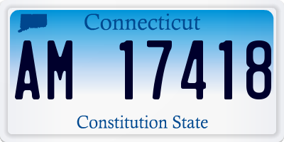 CT license plate AM17418