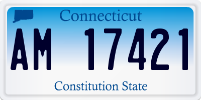 CT license plate AM17421