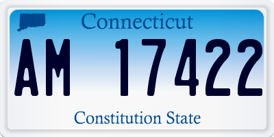 CT license plate AM17422