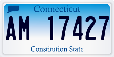 CT license plate AM17427