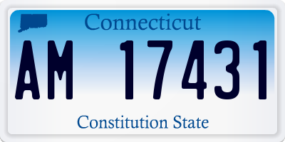CT license plate AM17431