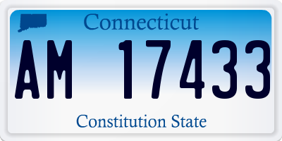 CT license plate AM17433