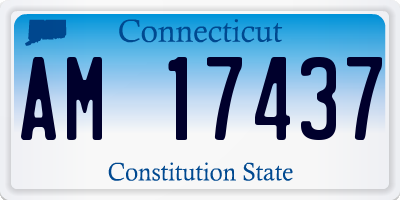CT license plate AM17437