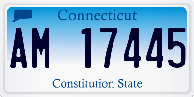 CT license plate AM17445