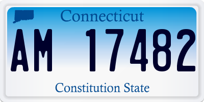 CT license plate AM17482