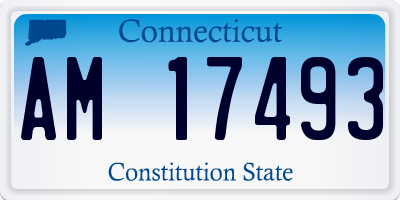 CT license plate AM17493