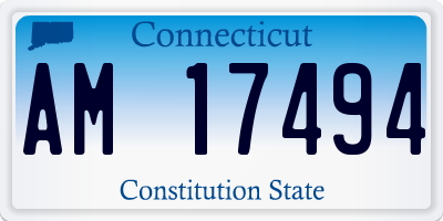 CT license plate AM17494