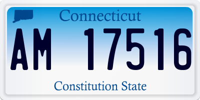CT license plate AM17516