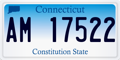 CT license plate AM17522
