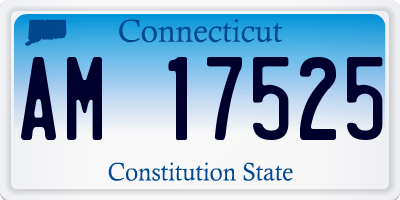 CT license plate AM17525