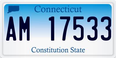 CT license plate AM17533