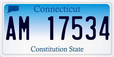 CT license plate AM17534