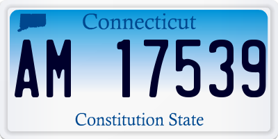 CT license plate AM17539