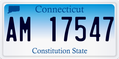 CT license plate AM17547