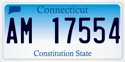 CT license plate AM17554