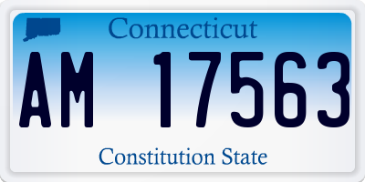 CT license plate AM17563