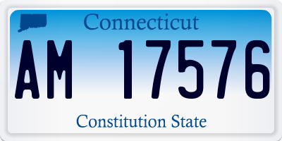 CT license plate AM17576
