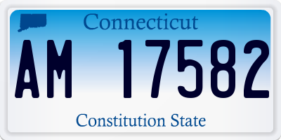 CT license plate AM17582
