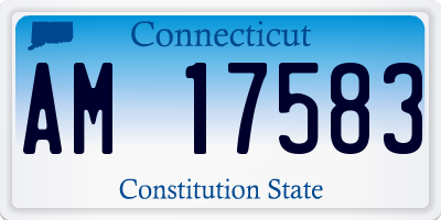 CT license plate AM17583