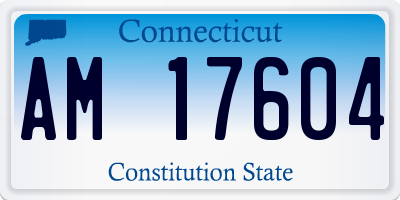 CT license plate AM17604