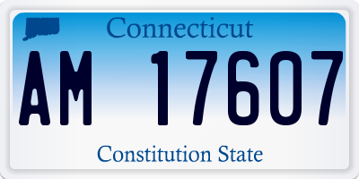 CT license plate AM17607
