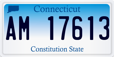 CT license plate AM17613