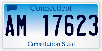 CT license plate AM17623