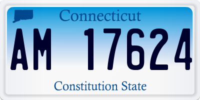 CT license plate AM17624