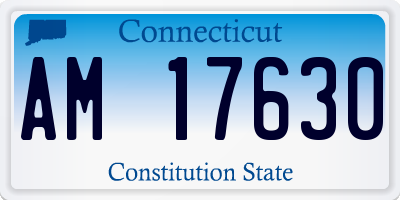CT license plate AM17630