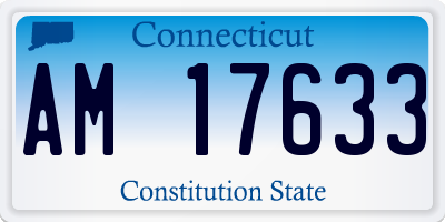 CT license plate AM17633