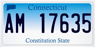 CT license plate AM17635