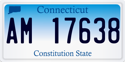 CT license plate AM17638