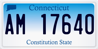 CT license plate AM17640