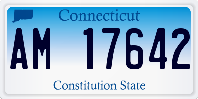 CT license plate AM17642