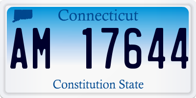 CT license plate AM17644