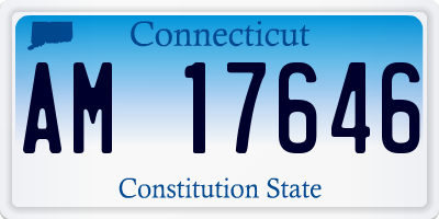 CT license plate AM17646