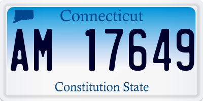 CT license plate AM17649