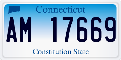 CT license plate AM17669