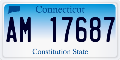 CT license plate AM17687