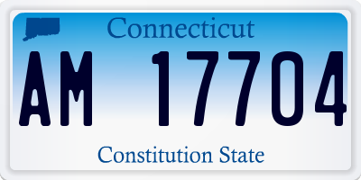 CT license plate AM17704